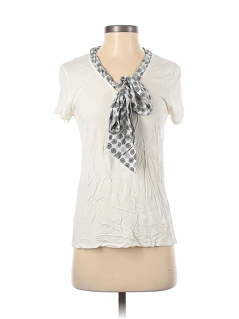 Jason Wu for Target Women White Short Sleeve Top S