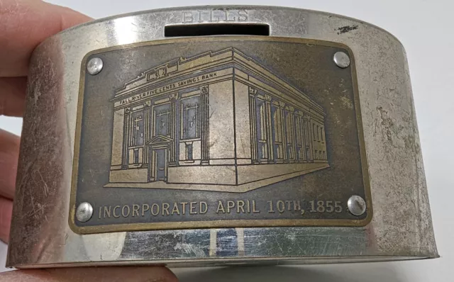 Vtg. Clearvue Registering Bank FALL RIVER FIVE CENTS SAVINGS BANK Fall River, MA