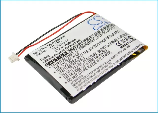 Batterie 1800mAh type 30-210218-17 ATB-1700 Pour RTI T3-V, RTI T3-V+, 2