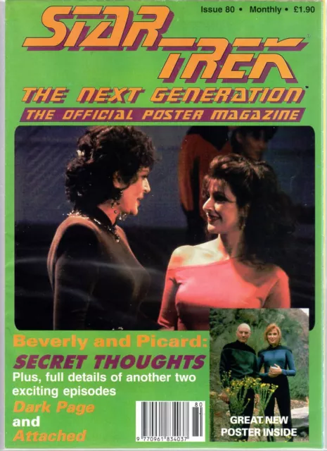 WoW! Star Trek TNG Poster Magazine #80 / Crusher & Picard! Episode Guides!