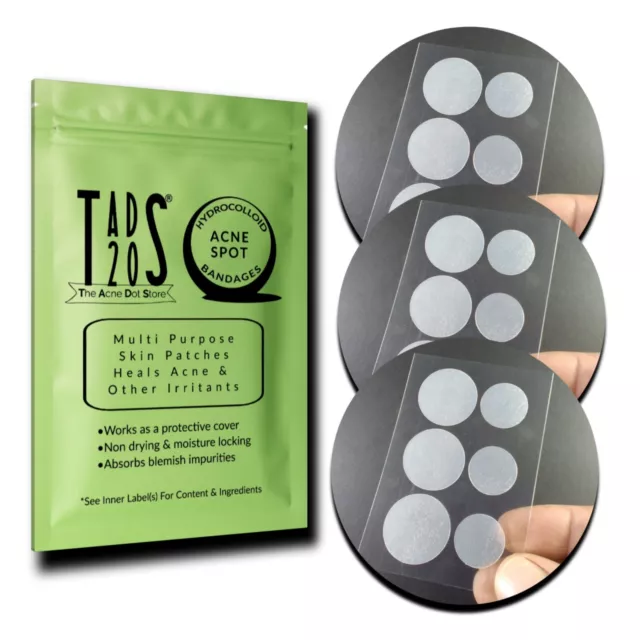 18 [XL/XXL] Acne Dots Hydrocolloid [TEA TREE] Pimple Patches, Bug Bites, Boils