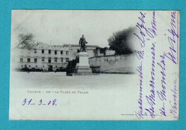 Avignon , La Place du Palais  : CPA , Carte Postale ancienne /Ld