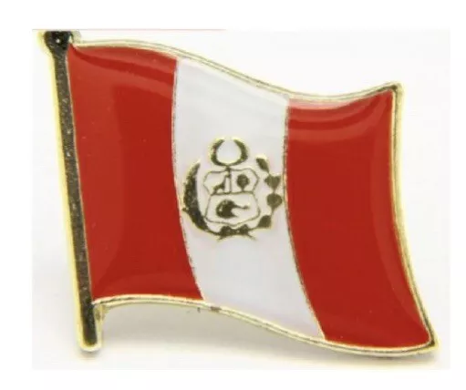 Pérou Drapeau Pays Broche Revers Cravate Tack Lds Missionnaire Statesman Ties