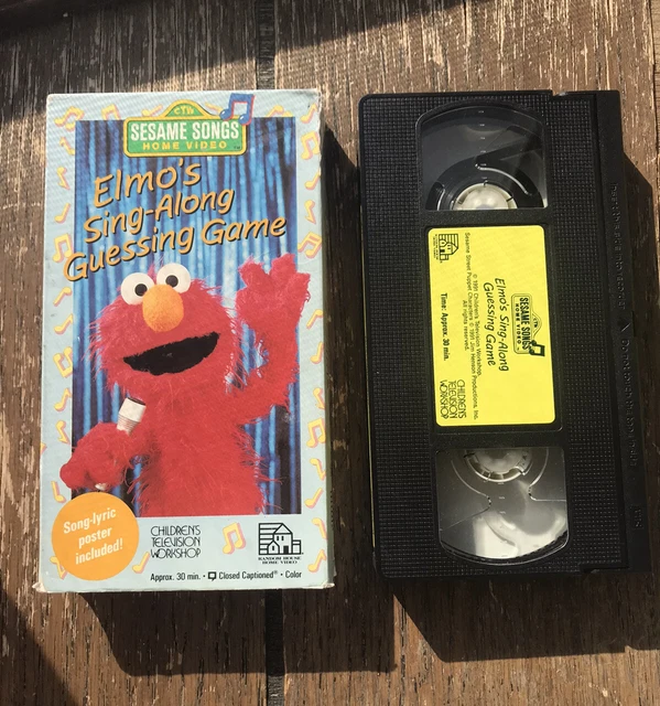 ELMOS SINGALONG GUESSING Game VHS 1991 Sesame Street Songs Jim Henson