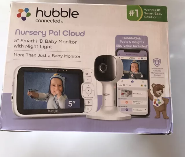 Monitor inteligente conectado para bebé Hubble Connected Nursery Pal Cloud - NUEVO