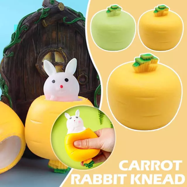 3 PCS Set Squeeze Toys Squishes Carrot Rabbit Fidget Toys Pop Up Squishy  Rabbit in Carrot Stress Relief for Kids & Adult Tricky Funny Novelty Toy :  Toys & Games 