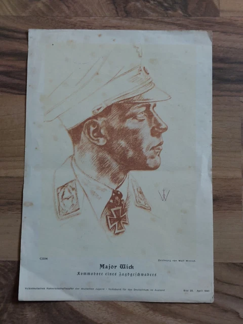 Major Wick Kommandeur Jagdgeschwader wk2 ww2 Weltkrieg militaria Willrich