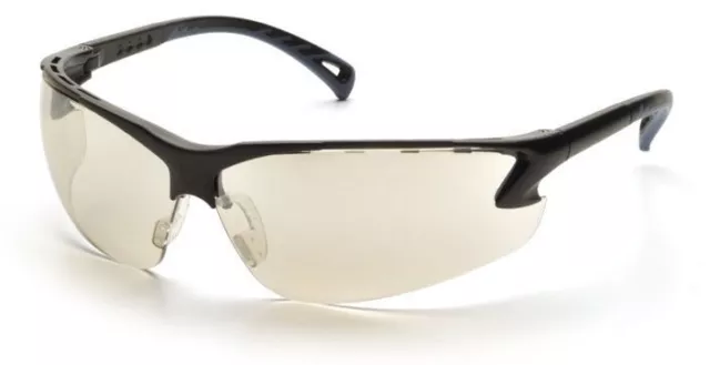 Pyramex Venture 3 Safety Glasses with Black Frame and Indoor/Outdoor Lens