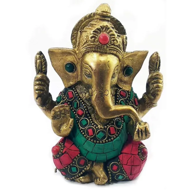 Exclusive Brass Ganesh Statue Moorti Home Entrance Decor Hindu God Christmas