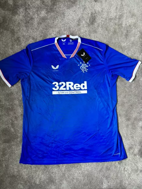 Glasgow Rangers 2020 - 2021 Shirt Kit Top Size 3XL New Tags