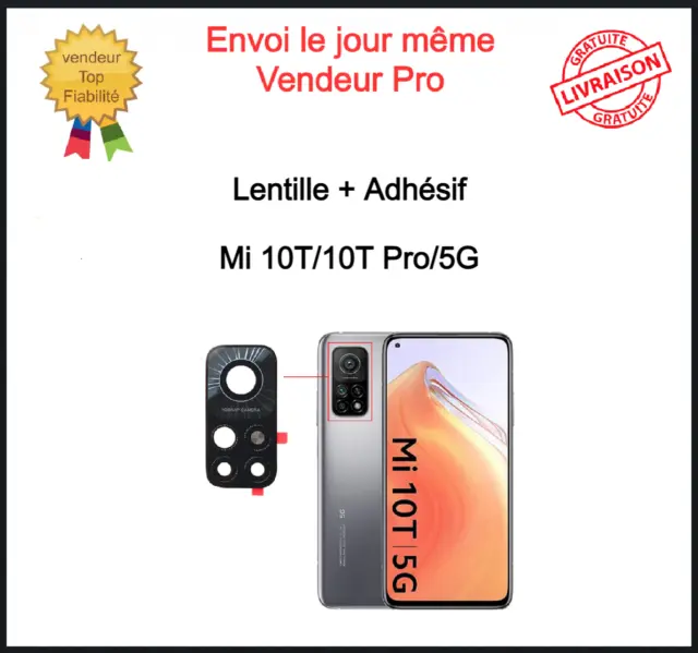 Lentille Vitre Arrière Caméra Verre Xiaomi Mi 10T 10T Pro 5G Appareil Photo