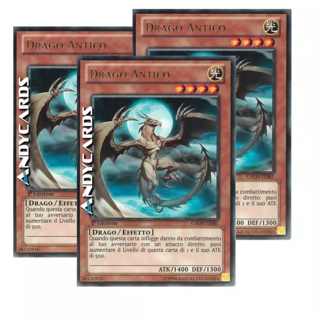 3x DRAGO ANTICO (Ancient Dragon) • Rara • GAOV IT081 • YUGIOH! • ANDYCARDS