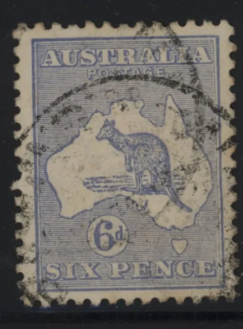 Australia 6d Ultramarine Roo stamp SG 9 Die II