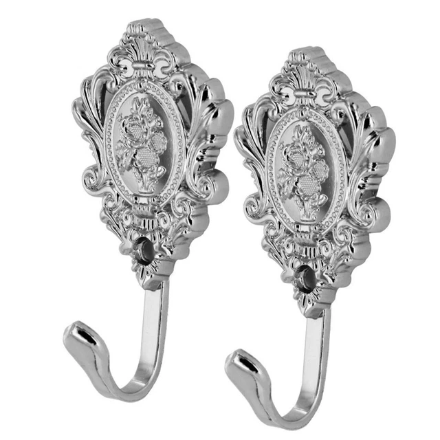 2 Pcs Drapery Tie Back Hooks Vintage Curtain Tieback Pull Backs
