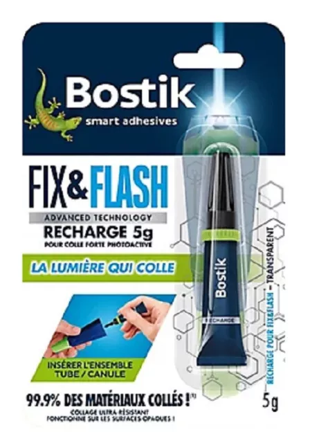 Colle de réparation tous matériaux photo active recharge 5Gr FLIX FLASH BOSTIK