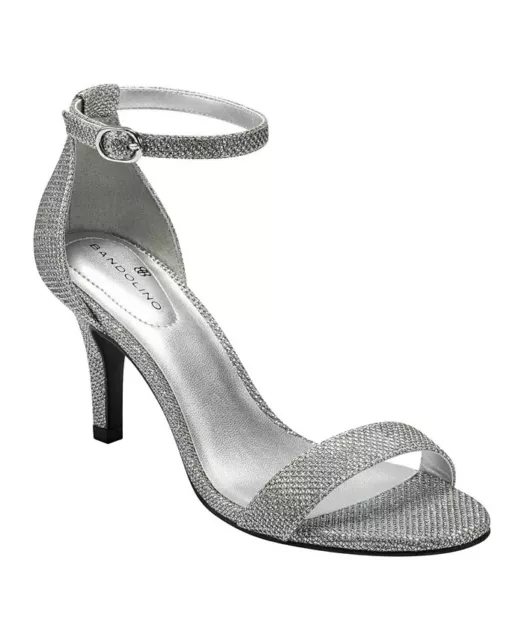 Bandolino N6276* Womens Silver Madia Special Occasion Ankle Sandals Size 7M