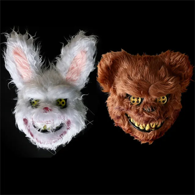 Maschera cosplay orso coniglio Halloween Carnevale festa copricapo spaventoso mascherata