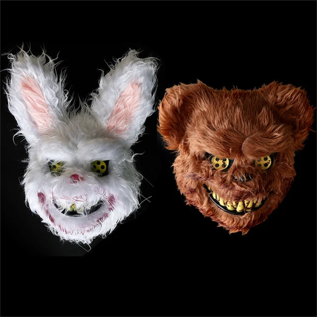 Maschera cosplay orso coniglio Halloween Carnevale festa copricapo spaventoso mascherata