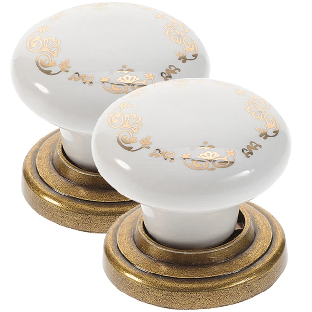 2 Pcs Poignée D'armoire Boutons De Porte Rond Poignee Meuble Interieur