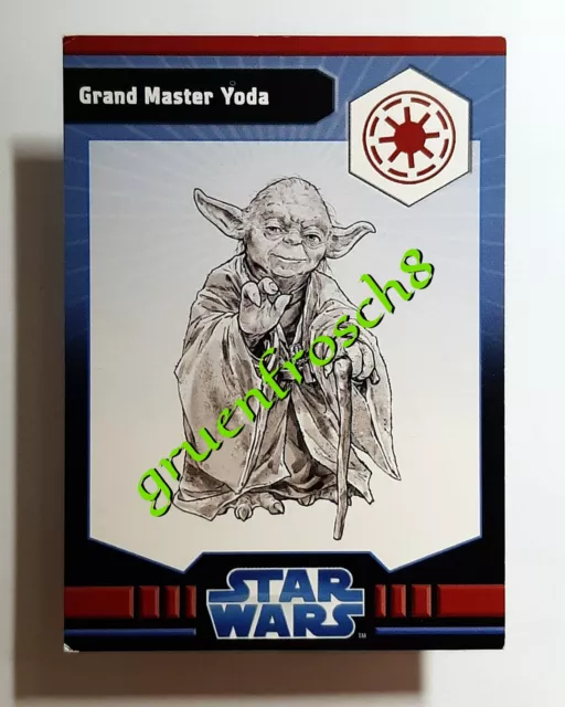 ►Grand Master Yoda ►14 Rare ►Jedi Academy 2009 Star Wars Miniatures Stats Card