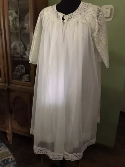 VTG 60’S SHADOWLINE gown&robe peignoir set babydoll nylon bridal ...