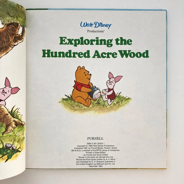 WINNIE THE POOH Exploring the Hundred Acre Wood rare 80s Walt Disney ...