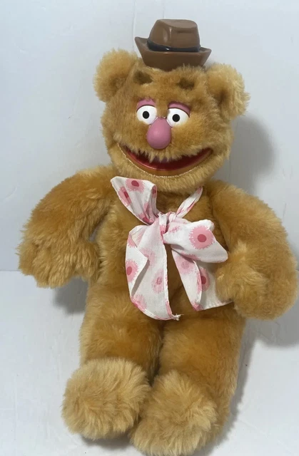 Vintage Jim Henson Muppets Fozzie Bear PLush 12" Hat Direct Connect Hong Kong