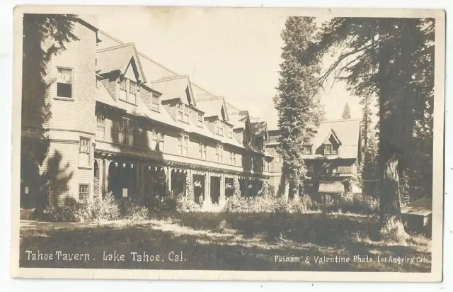 Lake Tahoe, CA California 1920 RPPC Postcard, Tahoe Tavern by Putnam & Valentine