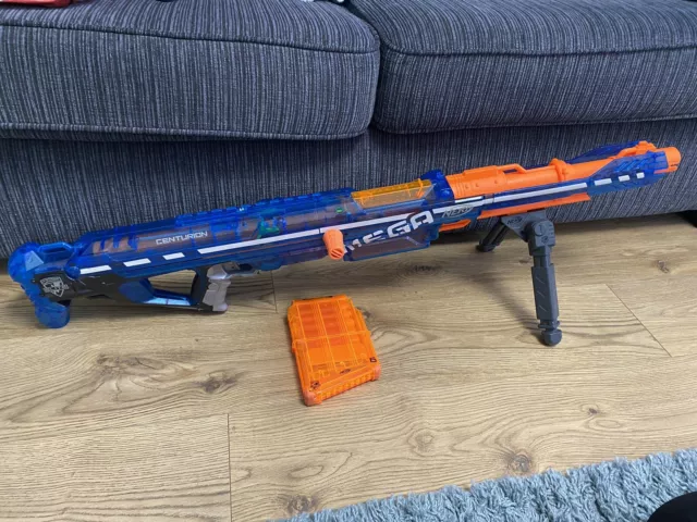 NERF MEGA CENTURION (Rare) Sonic Ice Blue Sniper Rifle N-Strike Blaster Gun  $51.04 - PicClick