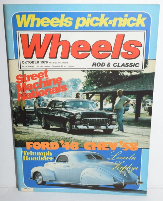 VTG OCTOBER 1979 Wheels Hot Rod and Classic Car Motorcycle Magazine in