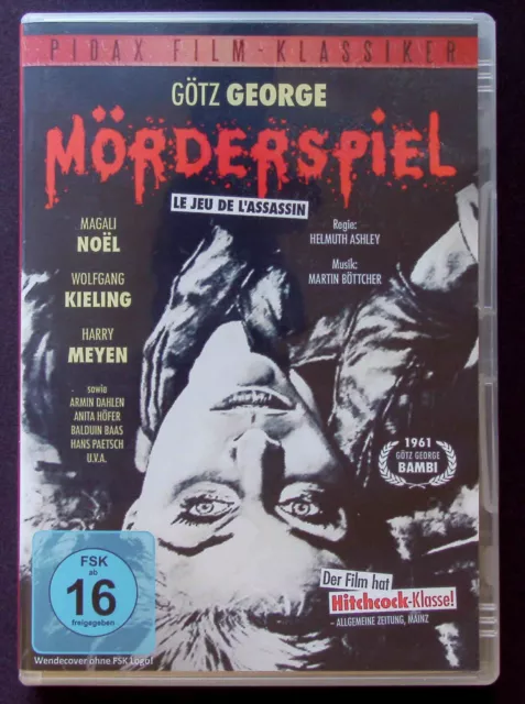 DVD PIDAX Film Klassiker aus ca. 1961 ;  Mörderspiel  ; mit Götz George + Magali