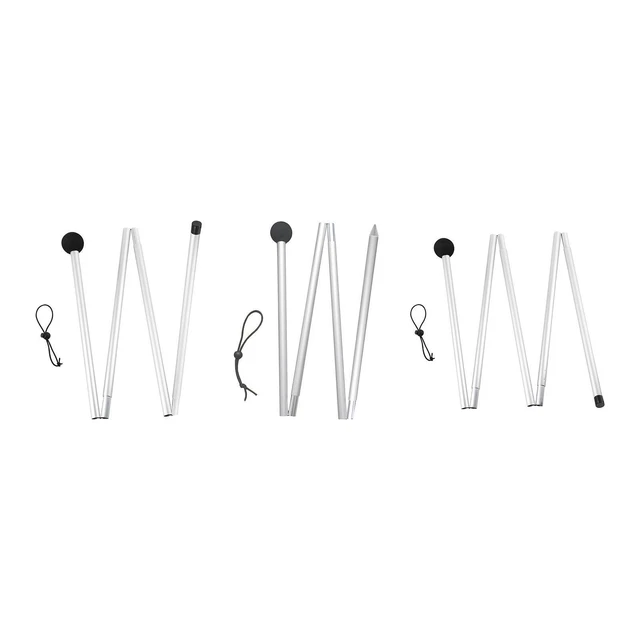 VIVIWI Lot De 4 Poteaux De Réparation Pour Tente – Alliage Alu, 130 X 13 Mm, Anodisé Rouge/argent, Léger, Pour Camping D’urgence