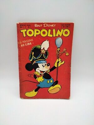Disney Topolino Libretto n 1 ORIGINALE Anno 1949 Mondadori RARO- VARIANTE!!