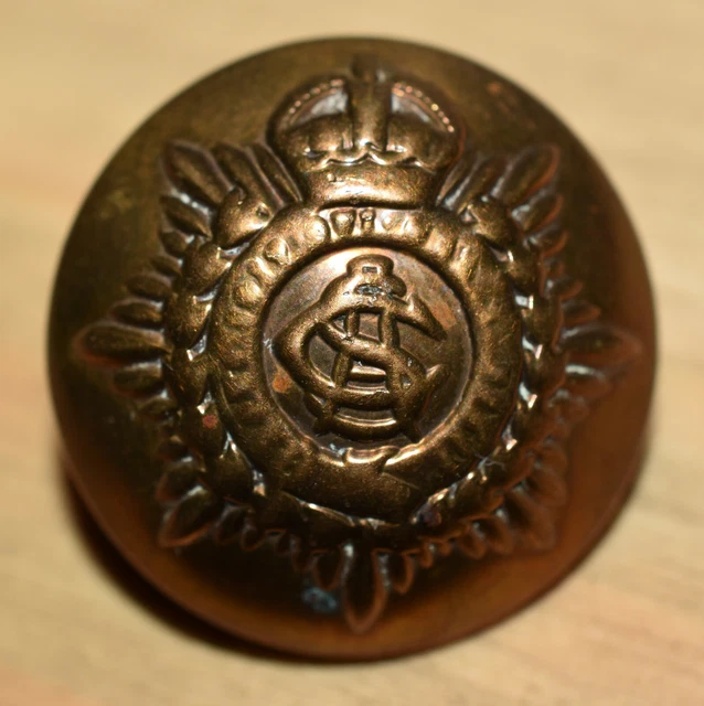 ARMY SERVICE CORPS, WWI era British army brass button, large, Firmin