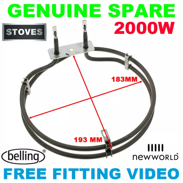 BELLING GENUINE Cooker Oven Fan Circular Heating Element 2000W 083123900