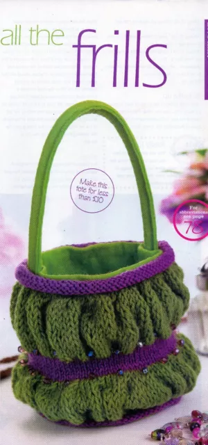 ~ Patrón de tejido extraíble para lindo bolso de cubo con cuentas para dama ~