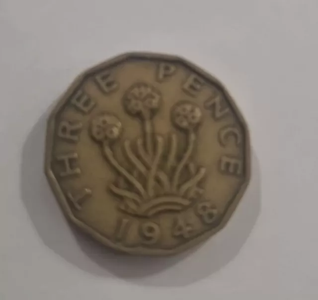 1948 Brass Threepence 3d George VI