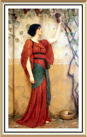 8x10 Stampa da parete Romanticismo Arte di JOHN GODWARD Antica Roma Signora Romana AUTUNNO