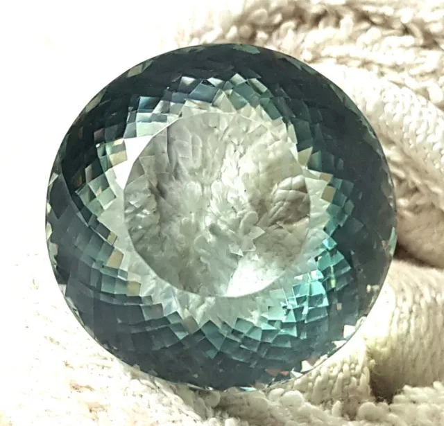 AAA+ Light Sea Blue Beautiful 50 Ct Loose Gemstone Round Cut Aquamarine Topaz