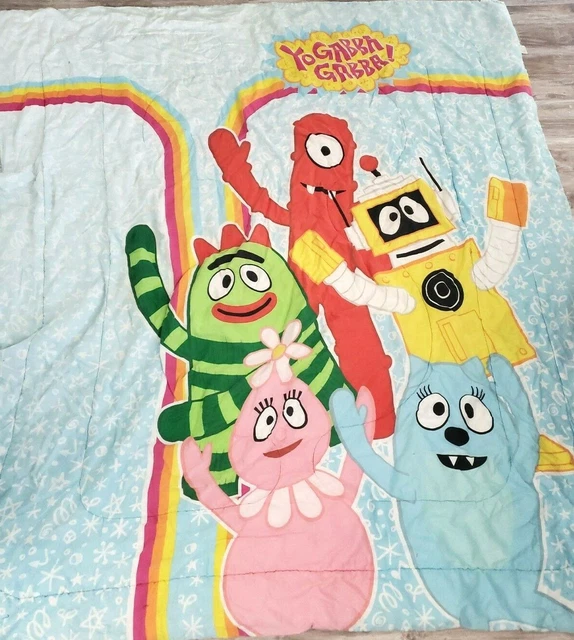 Yo Gabba Gabba Full Sheet Set With Comforter Fitted Flat 1 Pillowcase RARE