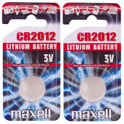 2 X Maxell CR2012 Pile Bouton Batterie 3V Crosser Cr Br DL Ecr Kcr Lm 2012 B