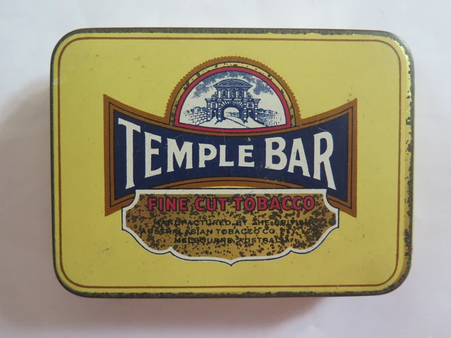 temple bar tobacco tin G.L. Pease 2oz - Boswell Pipes British-Australasian Tobacco Co, The. Pty