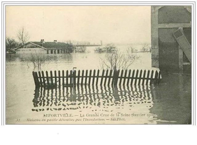 94.Alfortville.la Grande Crue De La Seine.janvier 1910.Maisons En Partie Detrui
