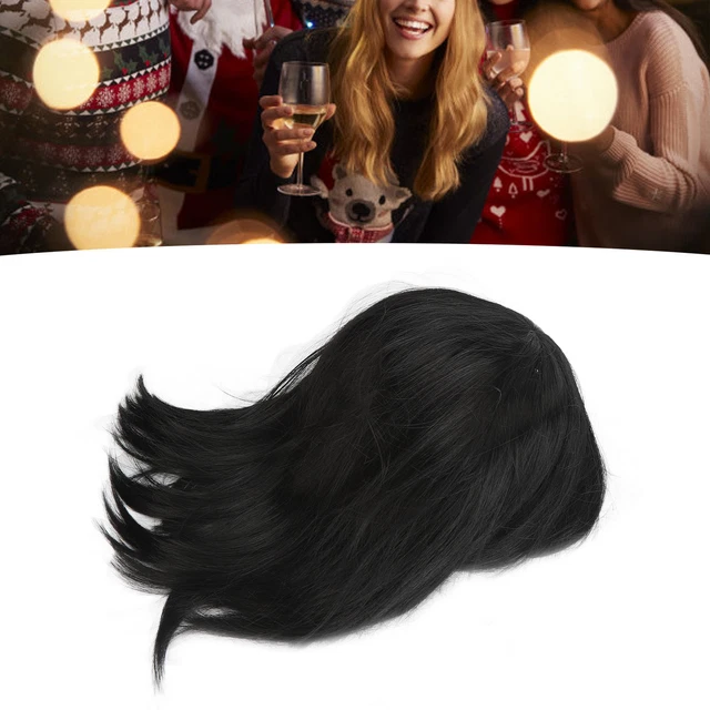 Women Short Straight Black Wig Adjustable Heat Resistant Synthetic Cosplay S Zz1