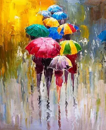 Paint By Numbers - TEN UMBRELLAS - 40x50 DIY painting kit - AU Stock