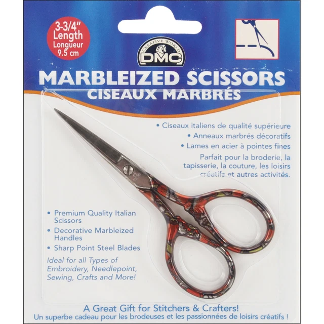 Tijeras bordadas de mármol DMC 3,75" - cobre dorado 6128/3