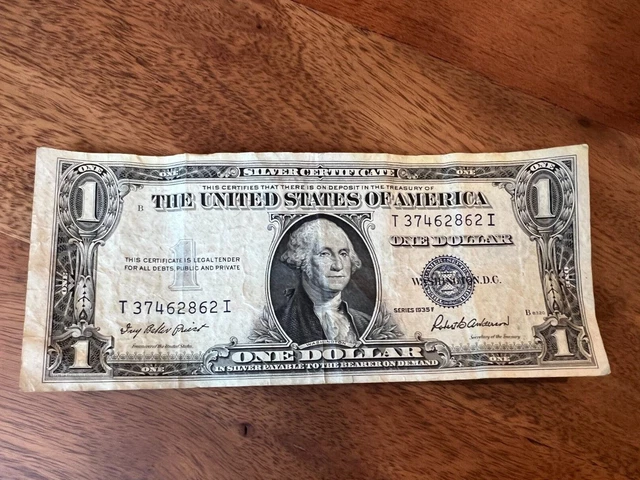 1935 & 1957 Well Circulated One Dollar Silver Certificate Bills Note Lot of 25 4