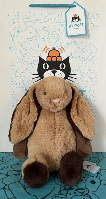 JELLYCAT LONDON MEDIUM Original Patchwork Brown Bunny Plush Toy New ...