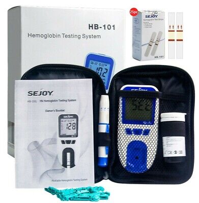 HB + Kit de prueba de analizador Medidor de hemoglobina HCT anemia Monitor + 50 Tiras +50 Lancetas