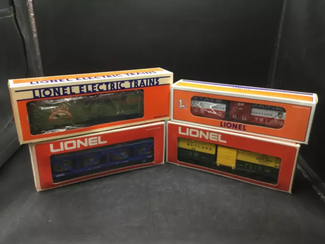 Lot of (4) Wine Vat Car, Reefer, & Boxcars O / 027 Gauge Trains [Lionel]